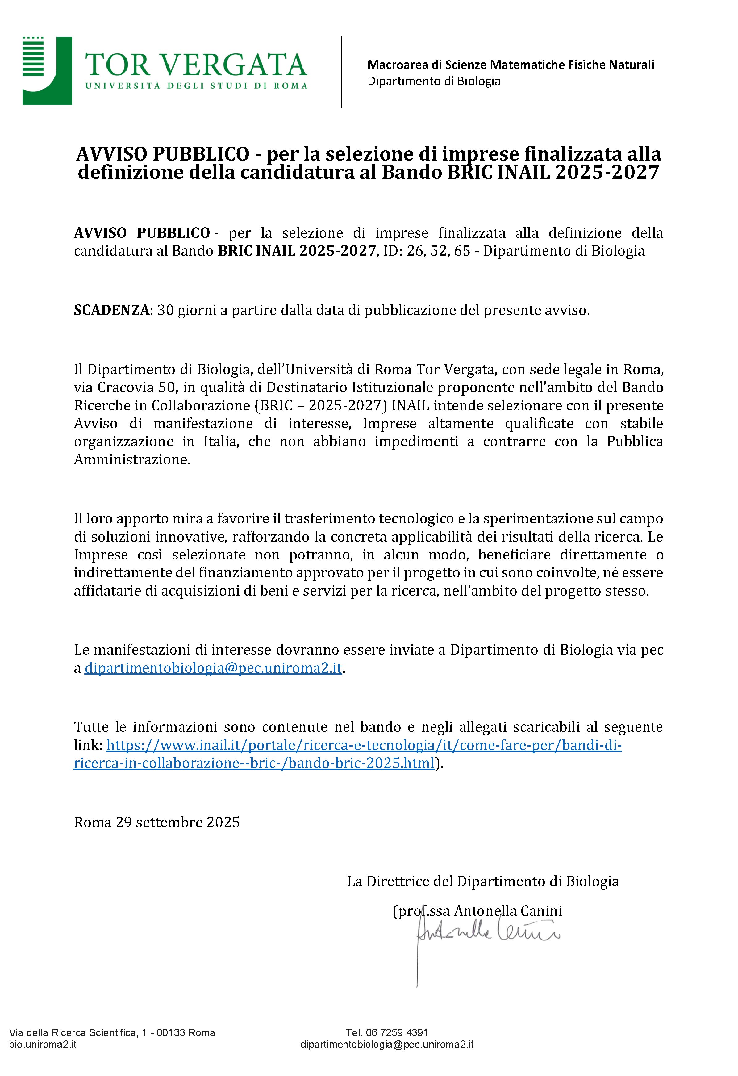 Università degli Studi di Roma Tor Vergata
